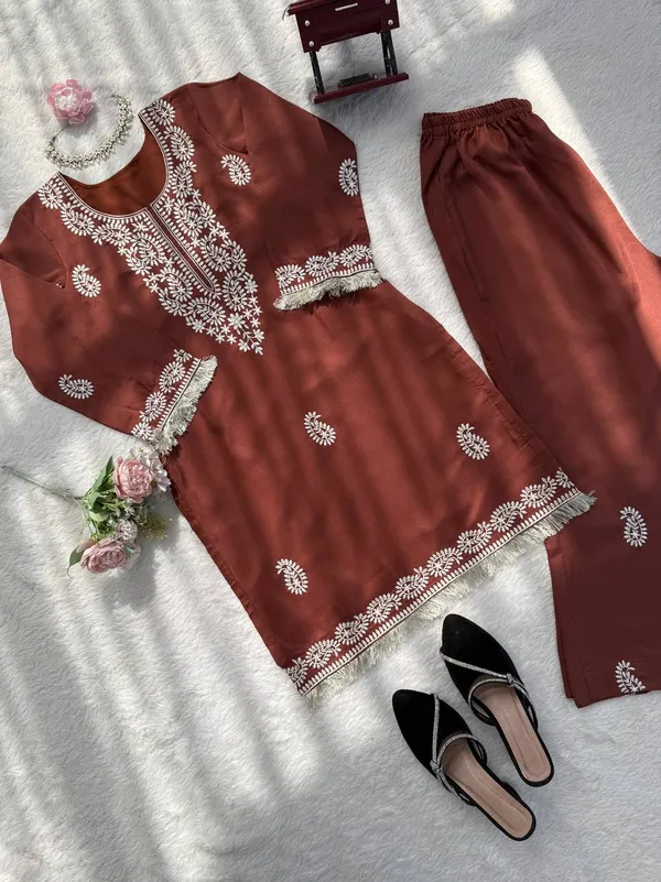 Rayon_Designer_Kurti_Bottom_Set