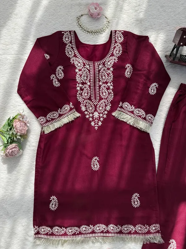 Rayon_Kurti_Bell_Bottom_Set
