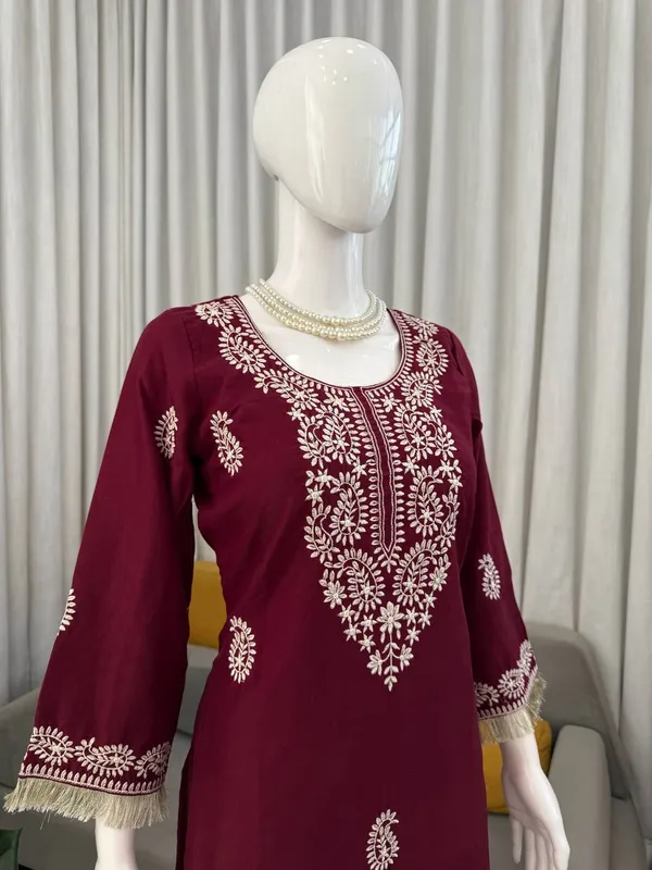 Rayon_Kurti_Bell_Bottom_Set