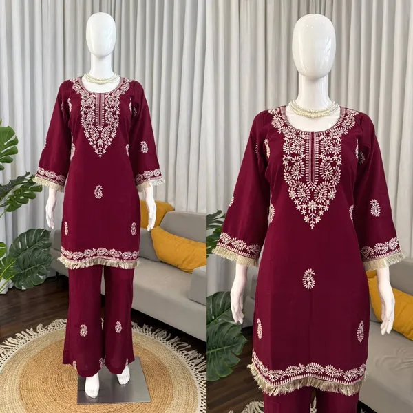 Rayon_Kurti_Bell_Bottom_Set