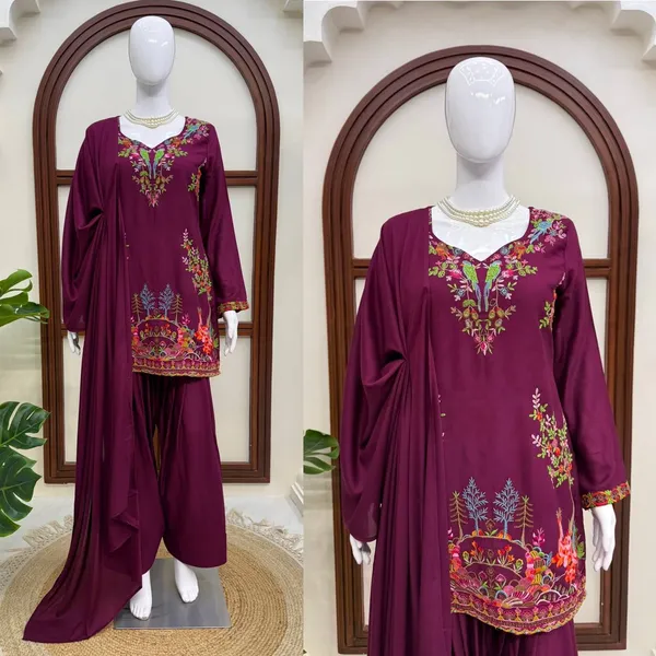 Rayon_Heavy_Work_Suit_Plazo_Set