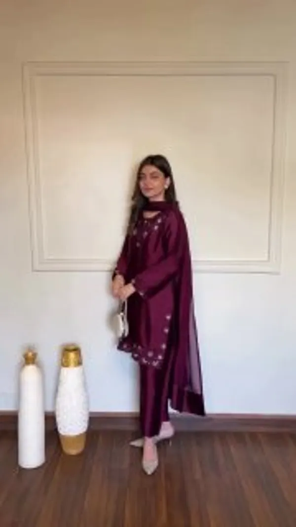Maroon_American_Silk_Palazzo_Suit