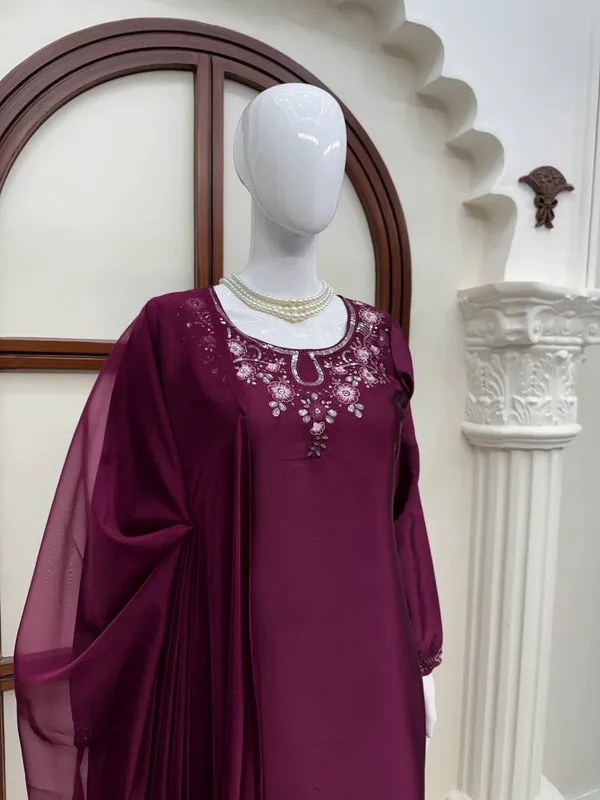 Maroon_American_Silk_Palazzo_Suit
