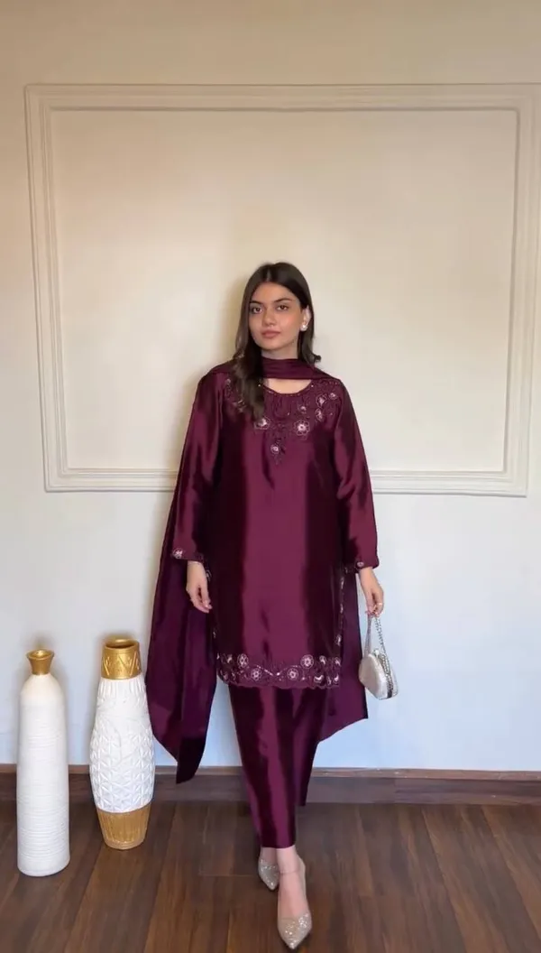 Maroon_American_Silk_Palazzo_Suit