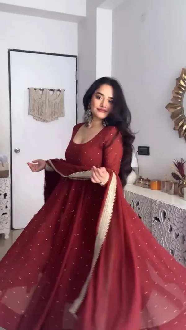 Maroon_Flare_Anarkali_Gown_with_Dupatta_for_Women
