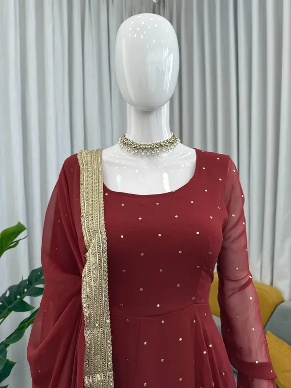 Maroon_Flare_Anarkali_Gown_with_Dupatta_for_Women