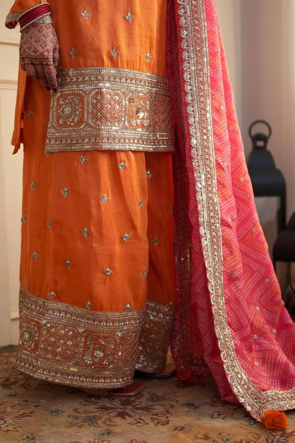 Orange_Chinon_Palazzo_Suit_Set