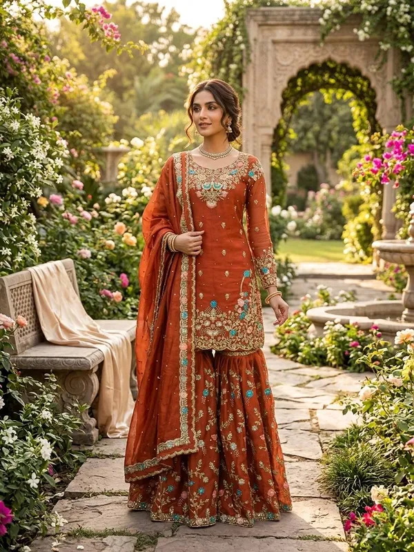 Premium_Elegance_JMC_silk_Anarkali_Orange