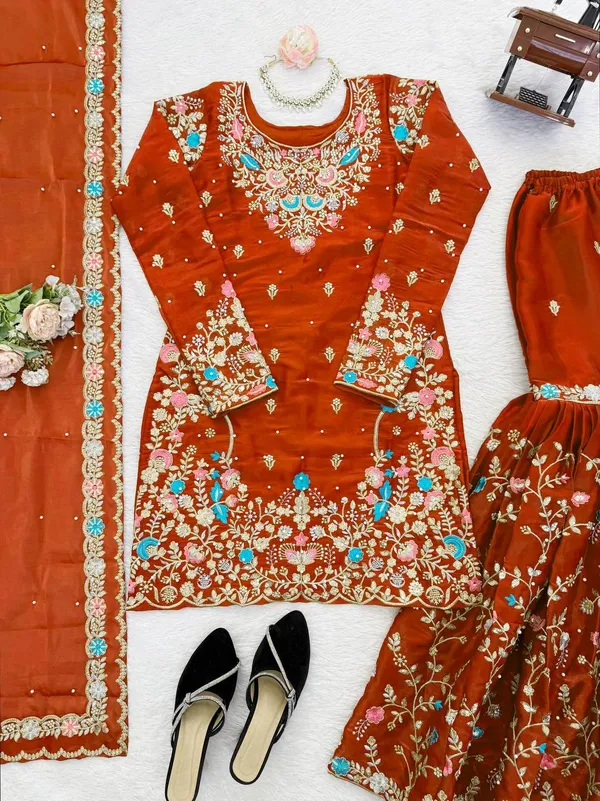 Premium_Elegance_JMC_silk_Anarkali_Orange