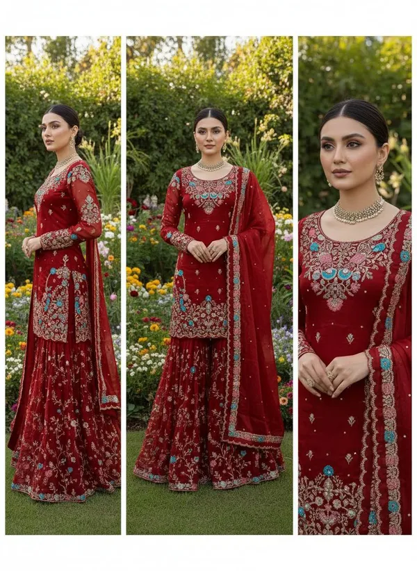 Premium_Elegance_JMC_silk_Anarkali_Red