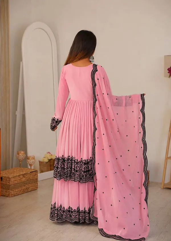 Premium_Faux_Georgette_Embroidered_Palazzo_Suit_Set_for_Women_Dark_Pink