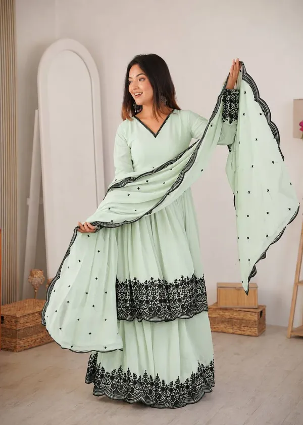 Premium_Faux_Georgette_Embroidered_Palazzo_Suit_Set_for_Women_Green