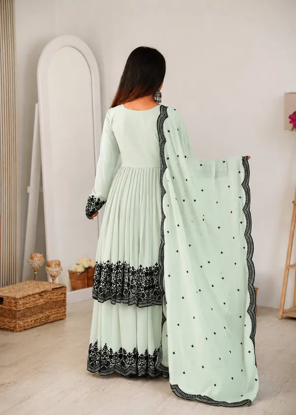 Premium_Faux_Georgette_Embroidered_Palazzo_Suit_Set_for_Women_Green