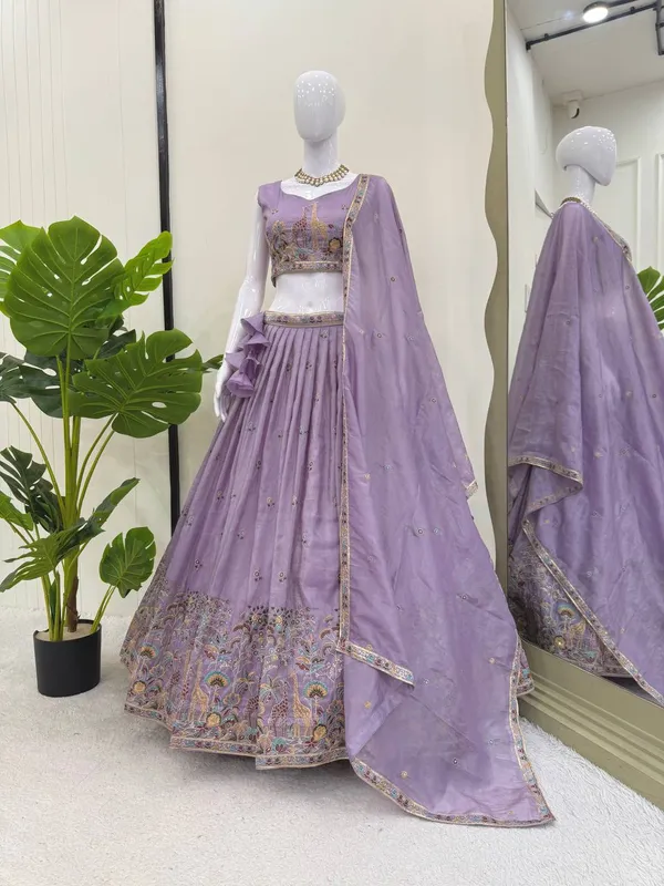 Premium_Gold_Crush_Lehenga_Choli_Dupatta_Set_with_Thread_Sequin_Embroidery_Purple