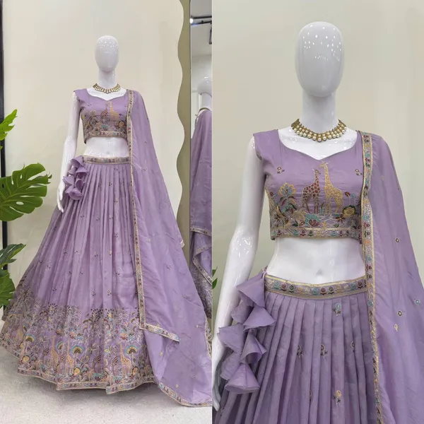 Premium_Gold_Crush_Lehenga_Choli_Dupatta_Set_with_Thread_Sequin_Embroidery_Purple
