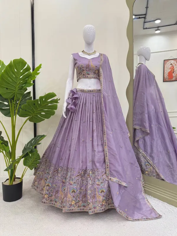 Premium_Gold_Crush_Lehenga_Choli_Dupatta_Set_with_Thread_Sequin_Embroidery_Purple