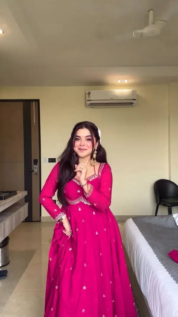 Pink_Traditional_Party_Wear_Anarkali_Set
