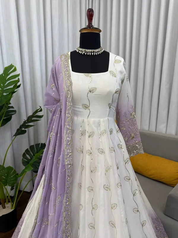 White_Embroiderd_Suit_With_Pant_And_Dupatta_Set_|_For_Women