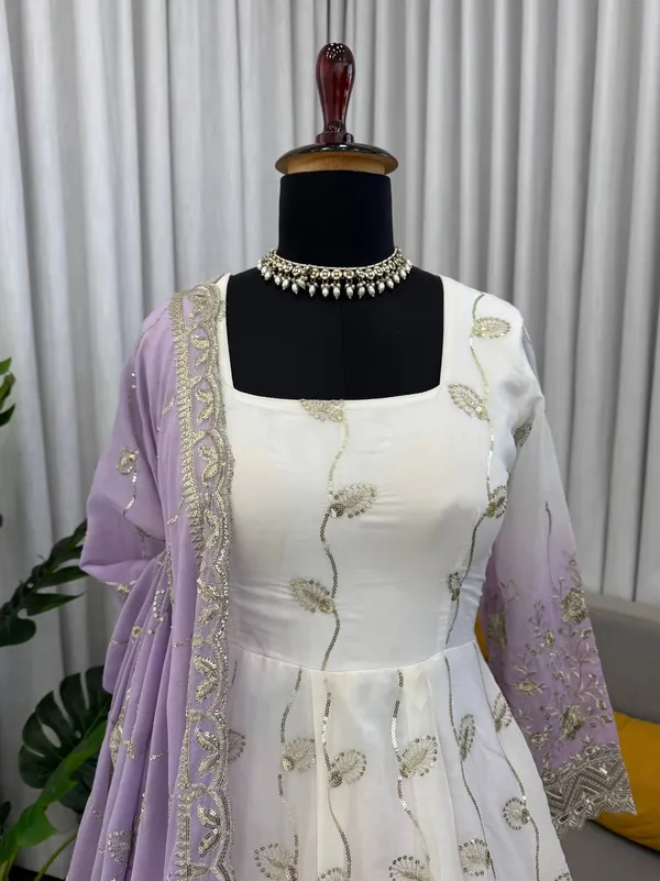 White_Embroiderd_Suit_With_Pant_And_Dupatta_Set_|_For_Women