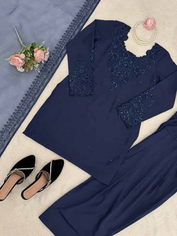 Crepe_Designer_Thread_Work_Suit_Set