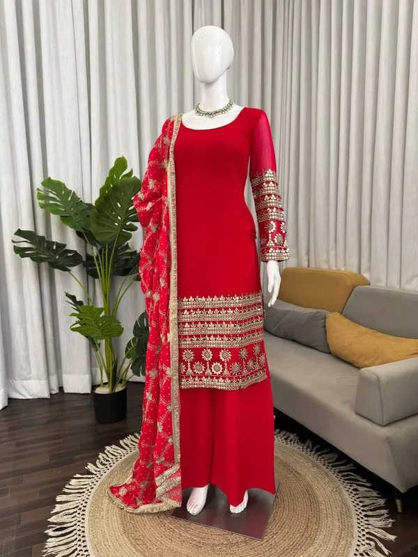 Red_Elegant_Festive_Anarkali_Dress_Set