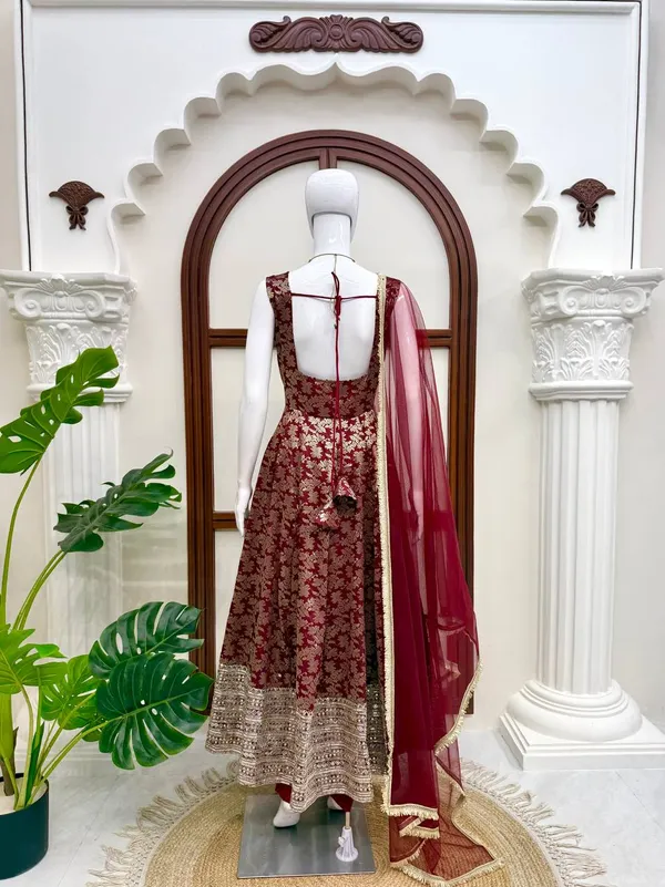 Chanderi_Jacquard_Designer_Party_Wear_Set