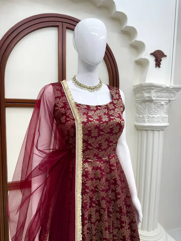Chanderi_Jacquard_Designer_Party_Wear_Set