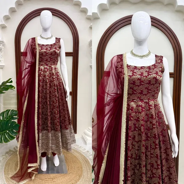 Chanderi_Jacquard_Designer_Party_Wear_Set