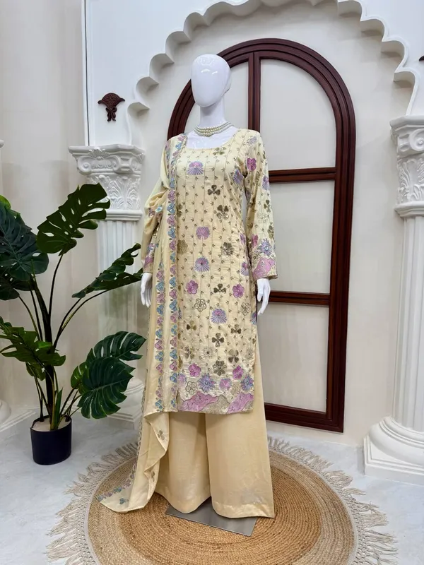 Vichitra_Silk_Stylish_Plazo_Suit_Set