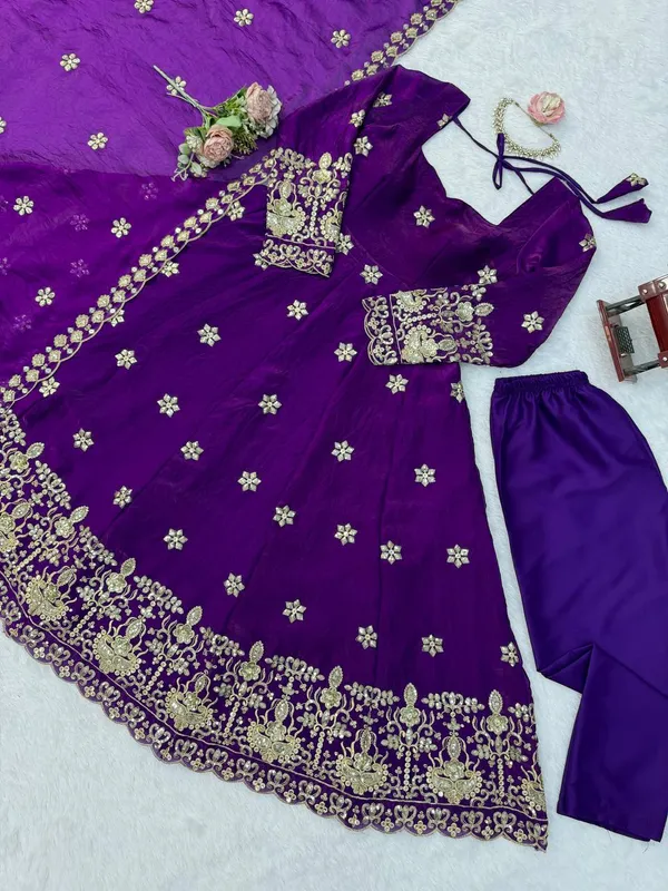 Fendy_Silk_Designer_Anarkali_Pant_Set