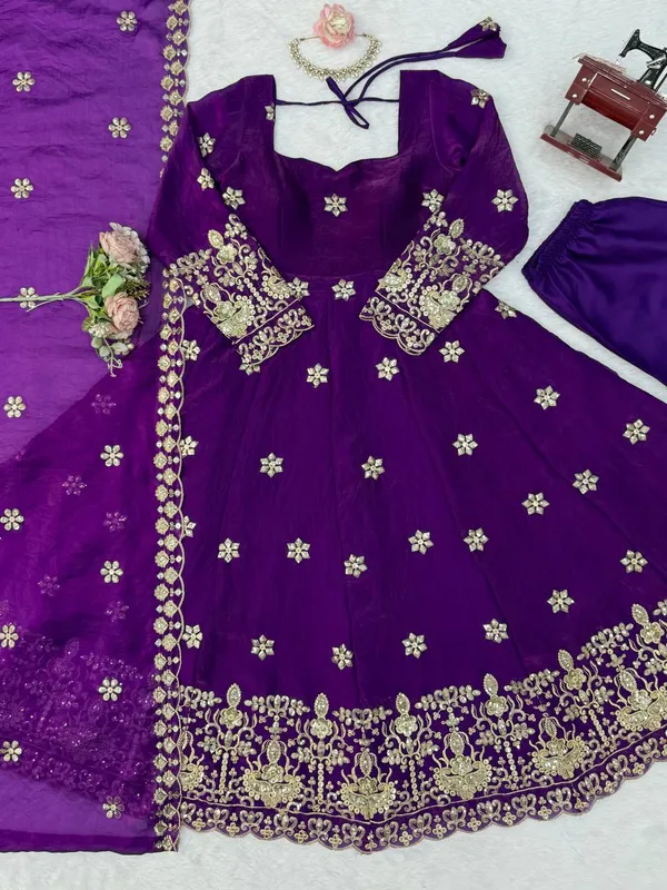 Fendy_Silk_Designer_Anarkali_Pant_Set