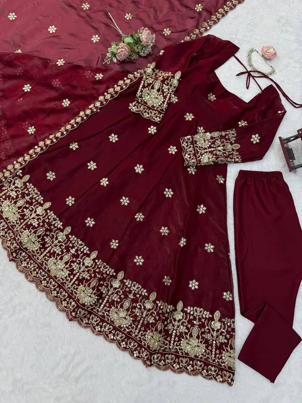 Fendy_Silk_Designer_Anarkali_Pant_Set