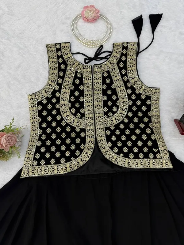Faux_Georgette_Lehenga_Top_Set