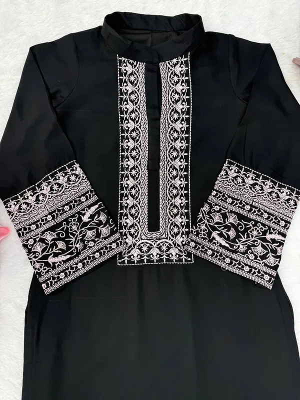 Rayon_Cotton_2_Piece_Set_with_Intricate_Thread_Work_Top_and_Plazo_Black