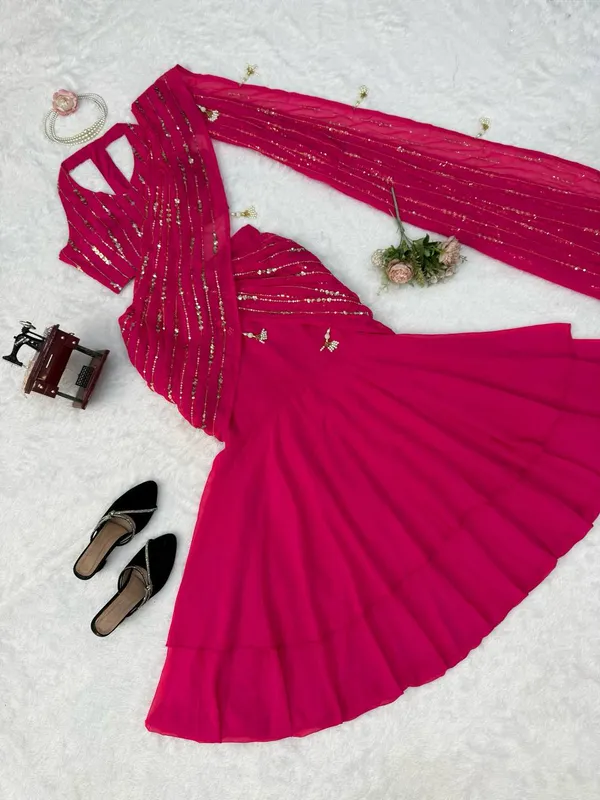 Red_Fishcut_Lehenga_Saree