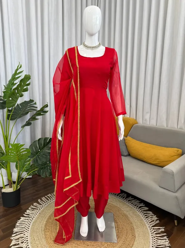 Red_Women's_Tibby_Silk_Anarkali