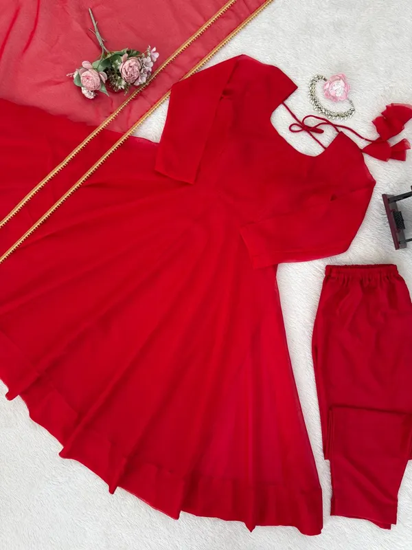 Red_Women's_Tibby_Silk_Anarkali