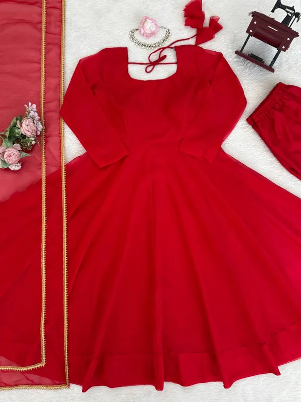 Red_Women's_Tibby_Silk_Anarkali