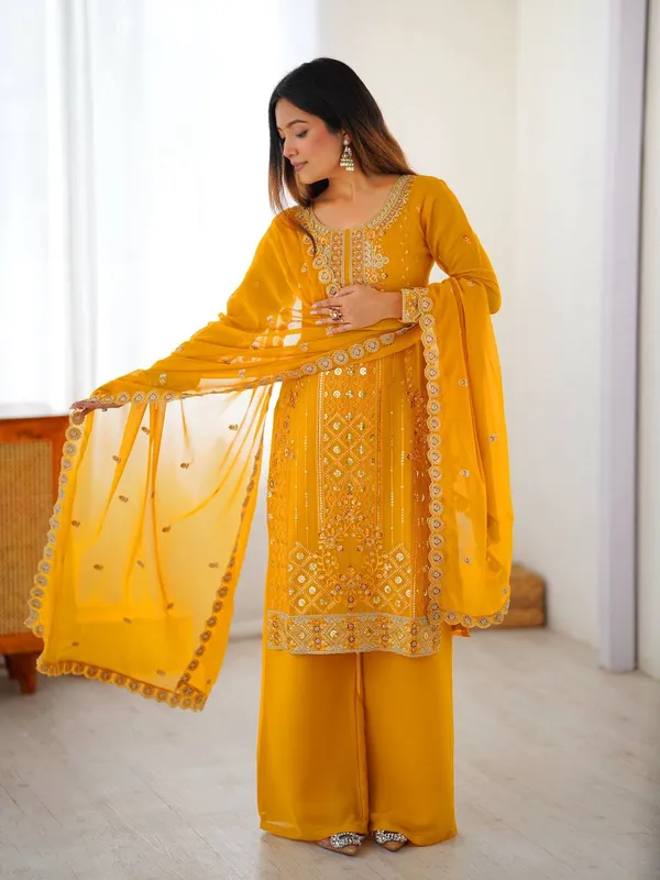 Georgette_Top_Plazo_Dupatta_Set