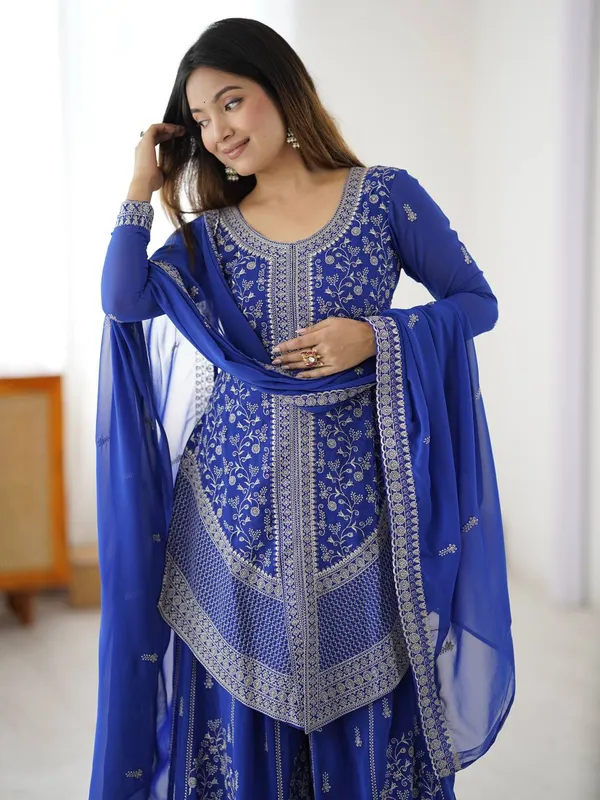 Georgette_Embroidered_Top_Plazo_Set