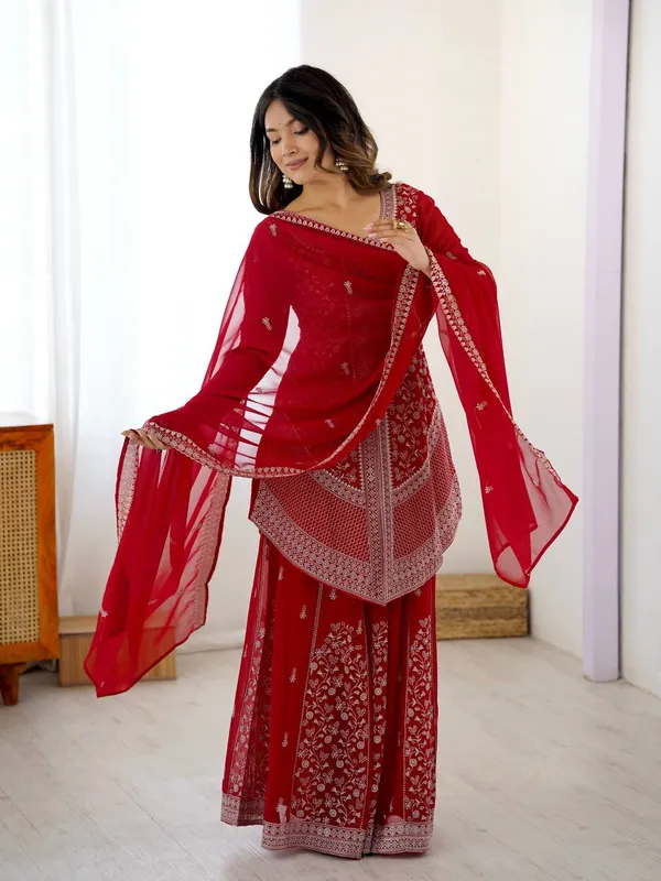 Georgette_Designer_Top_Dupatta_Set