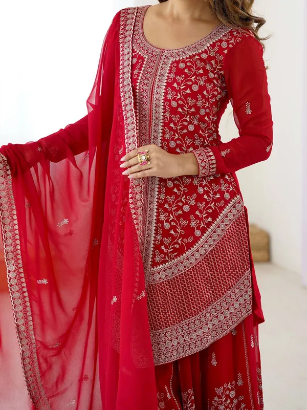 Georgette_Designer_Top_Dupatta_Set