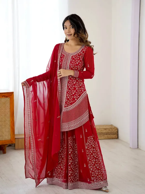 Georgette_Designer_Top_Dupatta_Set