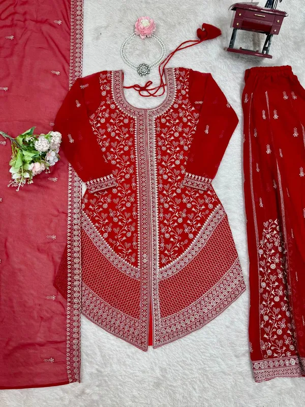 Georgette_Designer_Top_Dupatta_Set