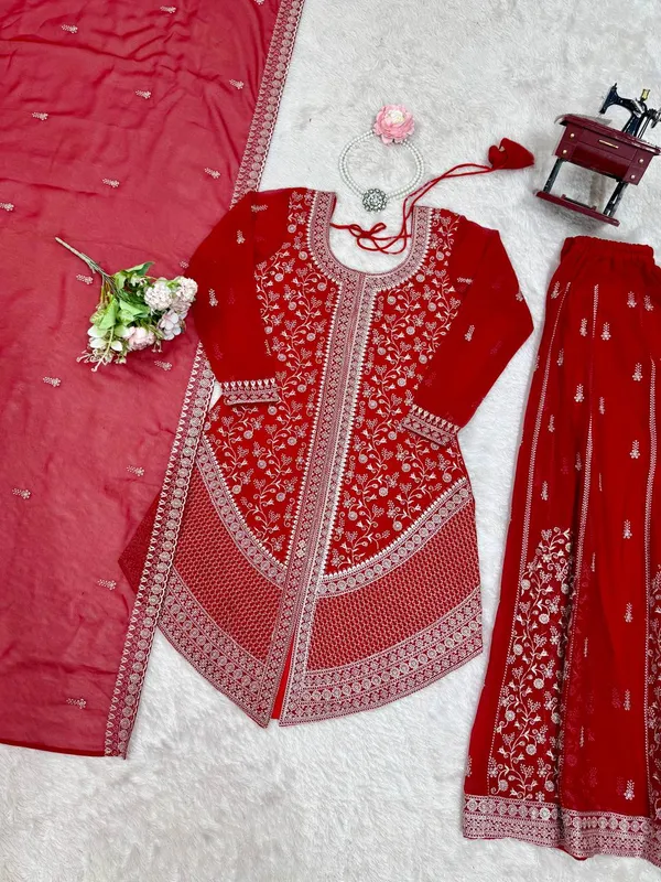 Georgette_Designer_Top_Dupatta_Set