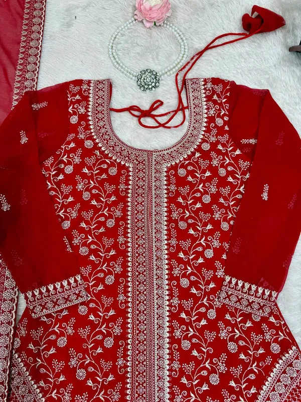 Georgette_Designer_Top_Dupatta_Set
