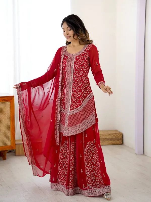 Georgette_Designer_Top_Dupatta_Set