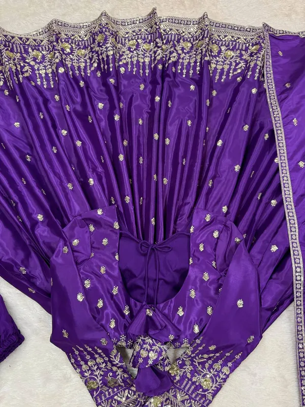 American_Silk_Gown_Festive_Wear_Set