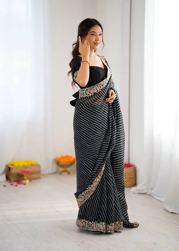 Printed_Saree_Stylish_Casual_Wear_Set