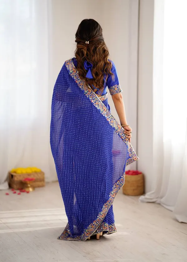 Georgette_Saree_Stylish_Casual_Wear_Set